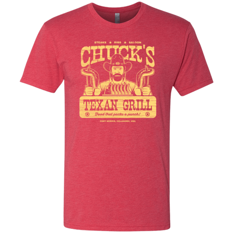 T-Shirts Vintage Red / Small Chucks Texan Grill Men's Triblend T-Shirt