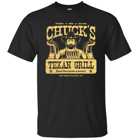 T-Shirts Black / Small Chucks Texan Grill T-Shirt