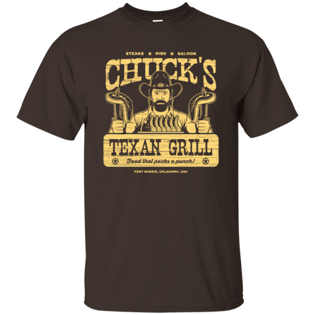 T-Shirts Dark Chocolate / Small Chucks Texan Grill T-Shirt