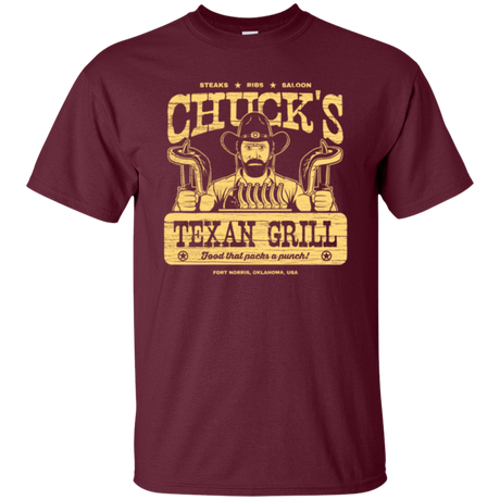 T-Shirts Maroon / Small Chucks Texan Grill T-Shirt