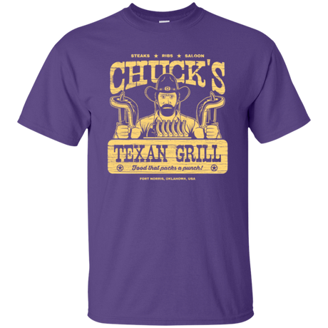 T-Shirts Purple / Small Chucks Texan Grill T-Shirt