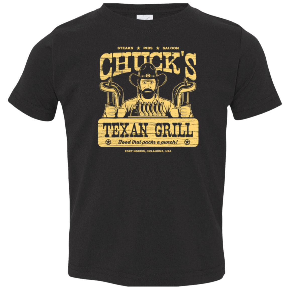 T-Shirts Black / 2T Chucks Texan Grill Toddler Premium T-Shirt