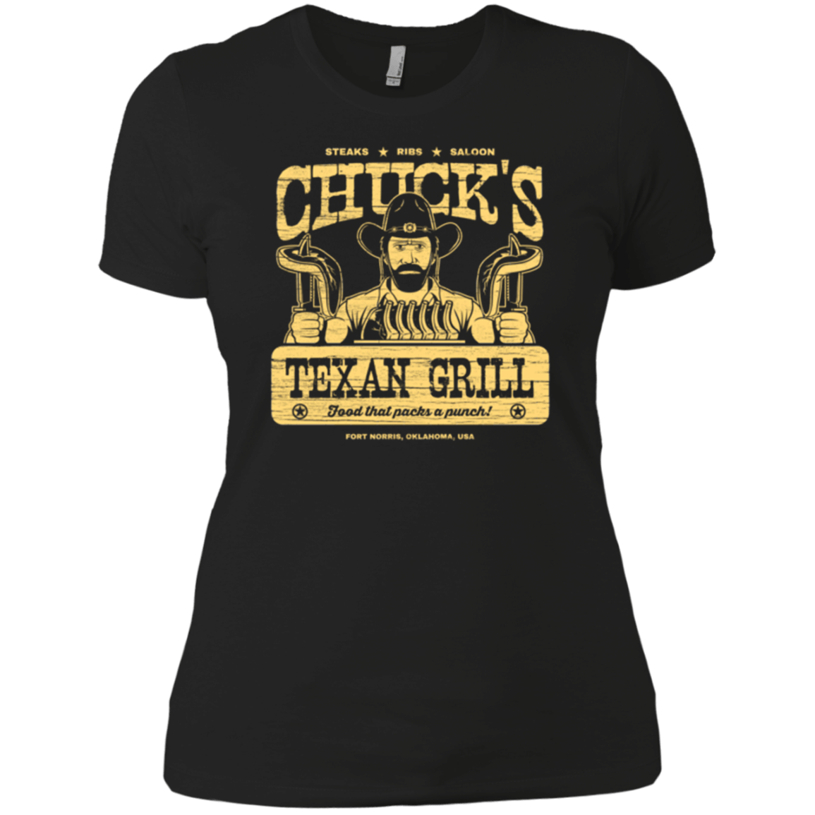 T-Shirts Black / X-Small Chucks Texan Grill Women's Premium T-Shirt