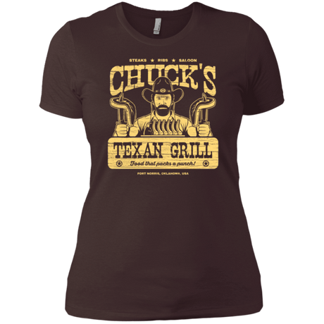 T-Shirts Dark Chocolate / X-Small Chucks Texan Grill Women's Premium T-Shirt