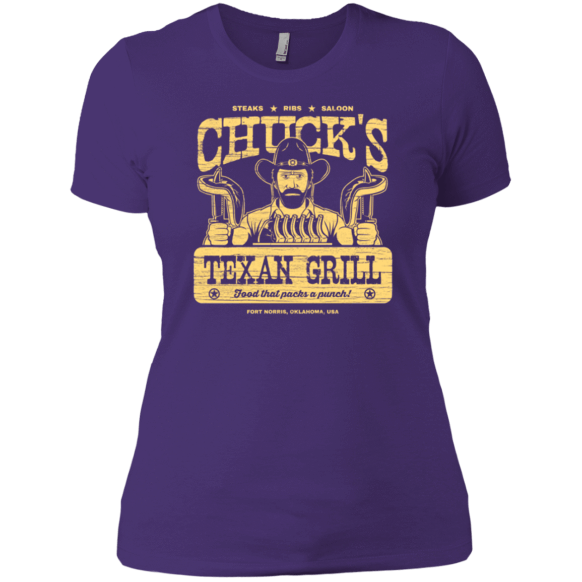 T-Shirts Purple / X-Small Chucks Texan Grill Women's Premium T-Shirt