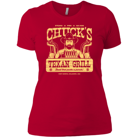 T-Shirts Red / X-Small Chucks Texan Grill Women's Premium T-Shirt