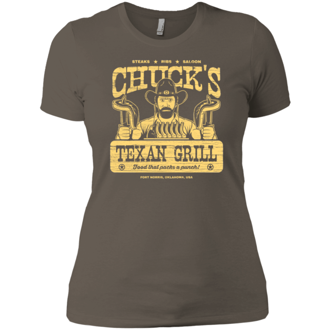 T-Shirts Warm Grey / X-Small Chucks Texan Grill Women's Premium T-Shirt