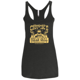 T-Shirts Vintage Black / X-Small Chucks Texan Grill Women's Triblend Racerback Tank