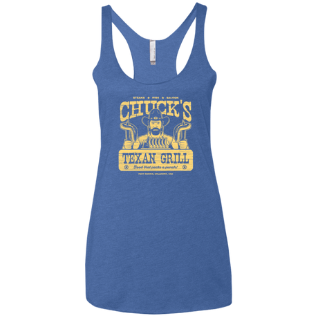 T-Shirts Vintage Royal / X-Small Chucks Texan Grill Women's Triblend Racerback Tank