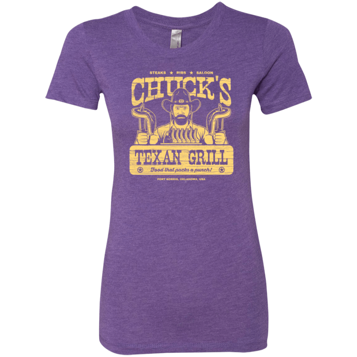 T-Shirts Purple Rush / Small Chucks Texan Grill Women's Triblend T-Shirt