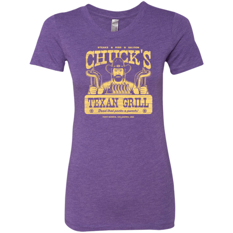 T-Shirts Purple Rush / Small Chucks Texan Grill Women's Triblend T-Shirt