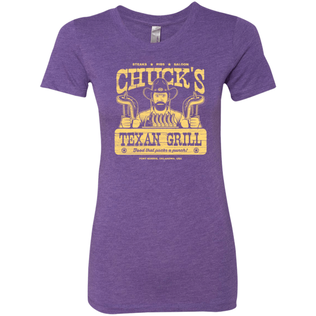 T-Shirts Purple Rush / Small Chucks Texan Grill Women's Triblend T-Shirt