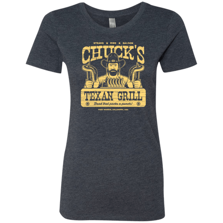 T-Shirts Vintage Navy / Small Chucks Texan Grill Women's Triblend T-Shirt