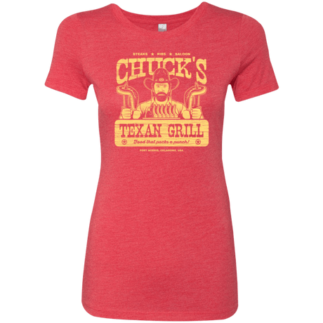 T-Shirts Vintage Red / Small Chucks Texan Grill Women's Triblend T-Shirt