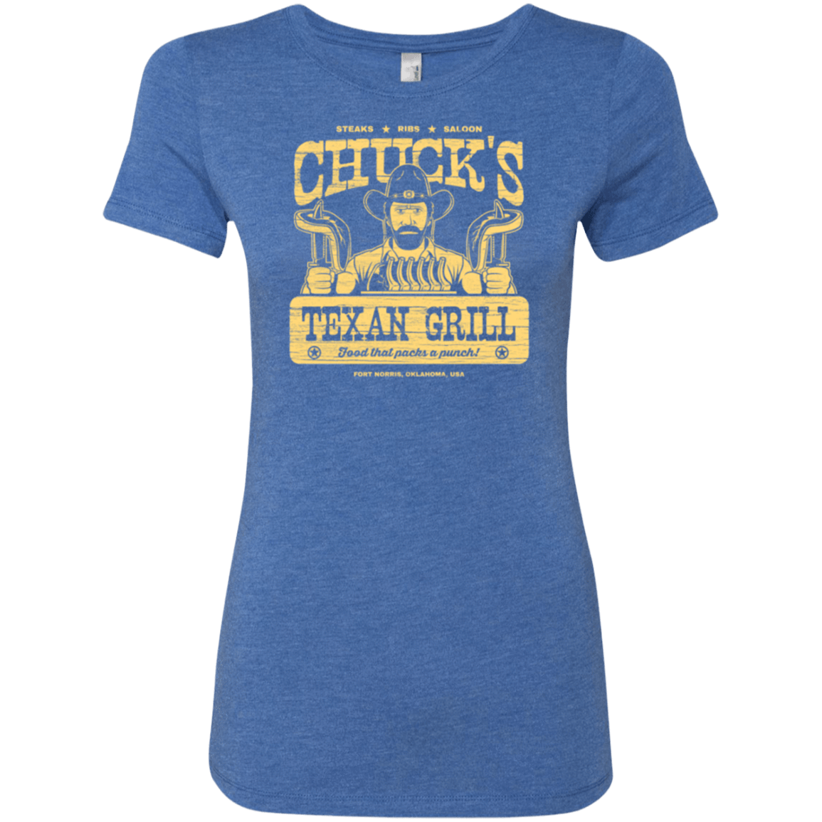 T-Shirts Vintage Royal / Small Chucks Texan Grill Women's Triblend T-Shirt