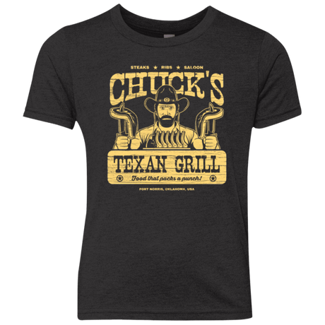 T-Shirts Vintage Black / YXS Chucks Texan Grill Youth Triblend T-Shirt