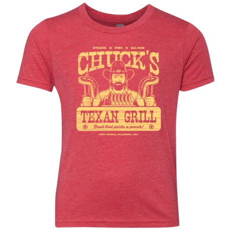 T-Shirts Vintage Red / YXS Chucks Texan Grill Youth Triblend T-Shirt