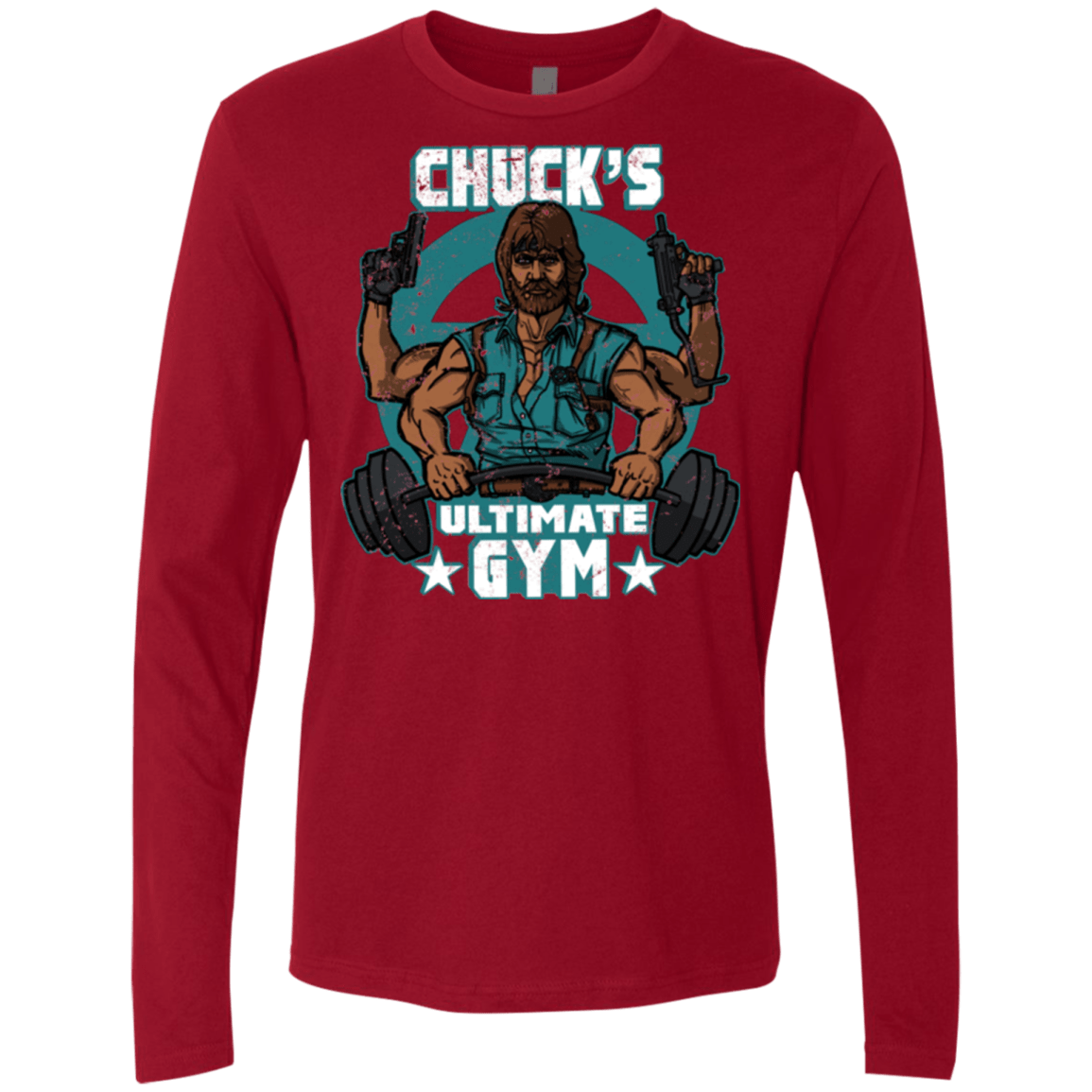 T-Shirts Cardinal / Small Chucks Ultimate Gym Men's Premium Long Sleeve