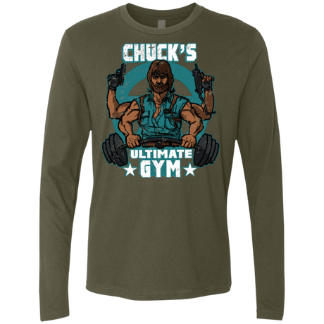 T-Shirts Military Green / Small Chucks Ultimate Gym Men's Premium Long Sleeve
