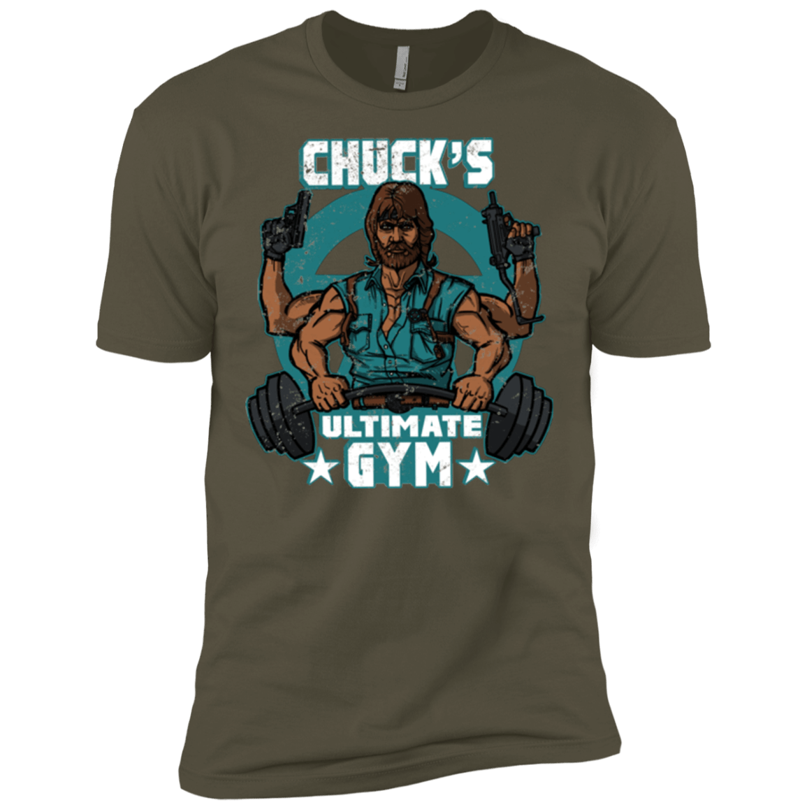 T-Shirts Military Green / X-Small Chucks Ultimate Gym Men's Premium T-Shirt