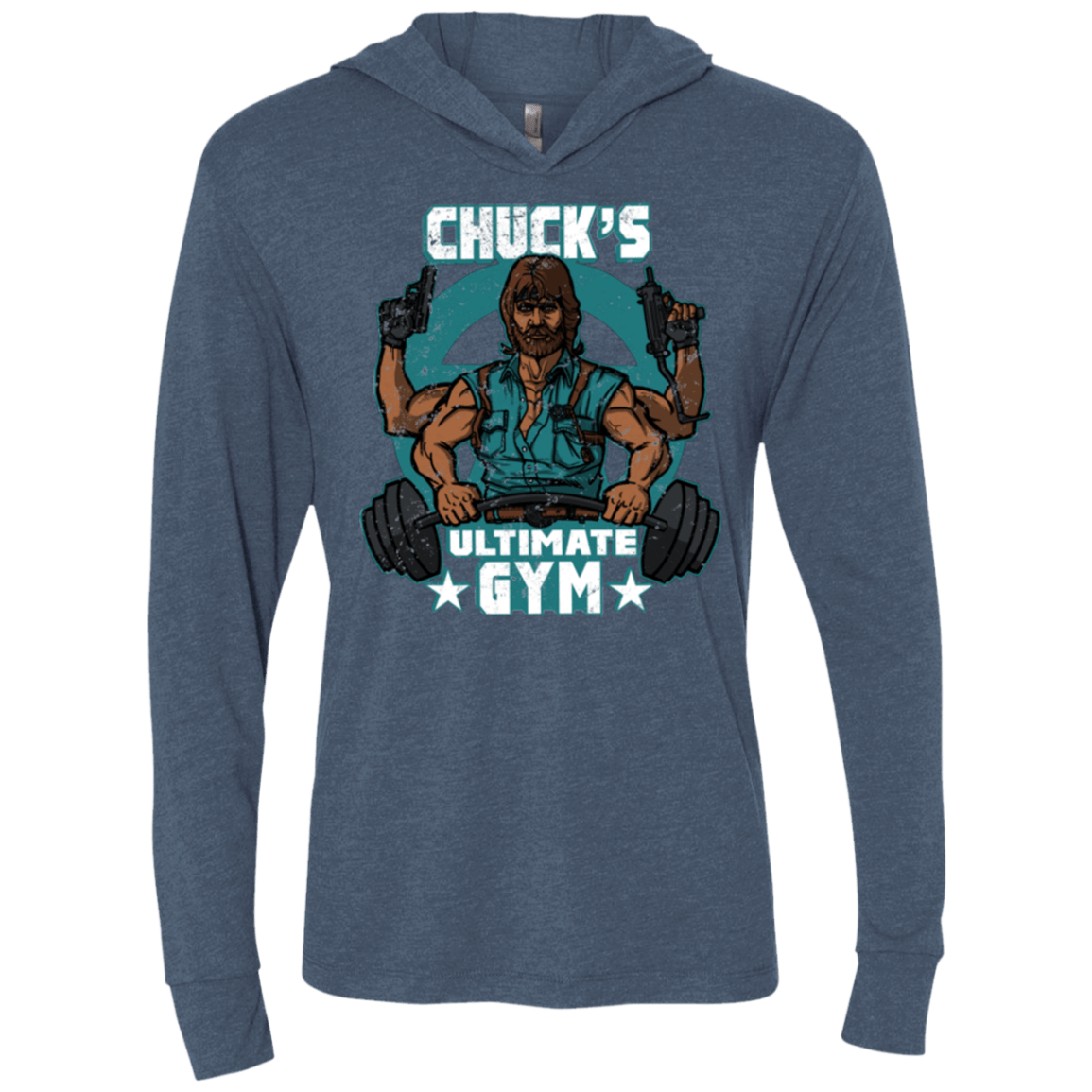 T-Shirts Indigo / X-Small Chucks Ultimate Gym Triblend Long Sleeve Hoodie Tee