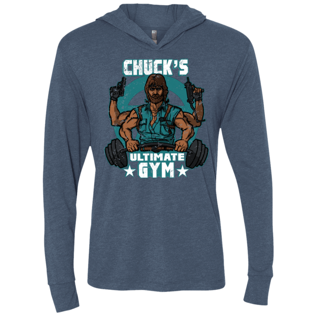 T-Shirts Indigo / X-Small Chucks Ultimate Gym Triblend Long Sleeve Hoodie Tee
