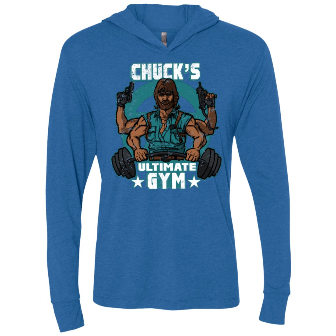 T-Shirts Vintage Royal / X-Small Chucks Ultimate Gym Triblend Long Sleeve Hoodie Tee