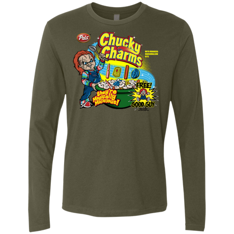 T-Shirts Military Green / Small Chucky Charms Men's Premium Long Sleeve