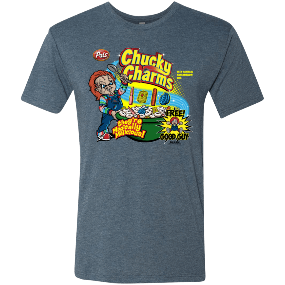 T-Shirts Indigo / Small Chucky Charms Men's Triblend T-Shirt