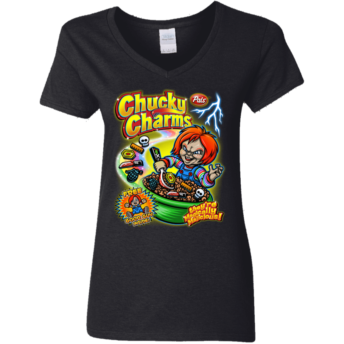 T-Shirts Black / S Chucky Charms Women's V-Neck T-Shirt