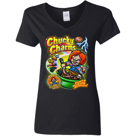 T-Shirts Black / S Chucky Charms Women's V-Neck T-Shirt