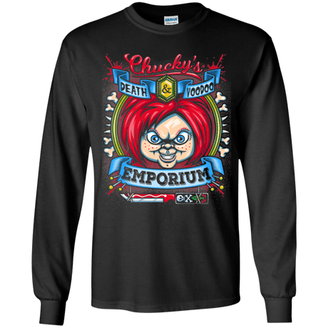 T-Shirts Black / YS Chucky Crest Youth Long Sleeve T-Shirt