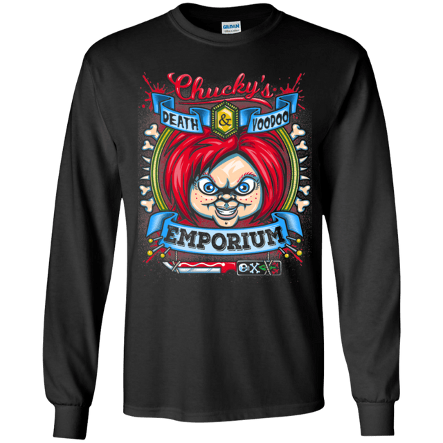 T-Shirts Black / YS Chucky Crest Youth Long Sleeve T-Shirt