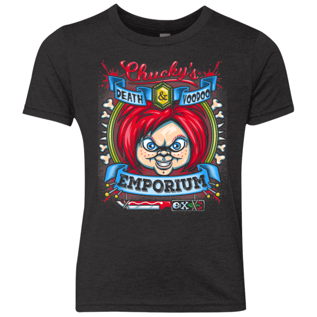 T-Shirts Vintage Black / YXS Chucky Crest Youth Triblend T-Shirt