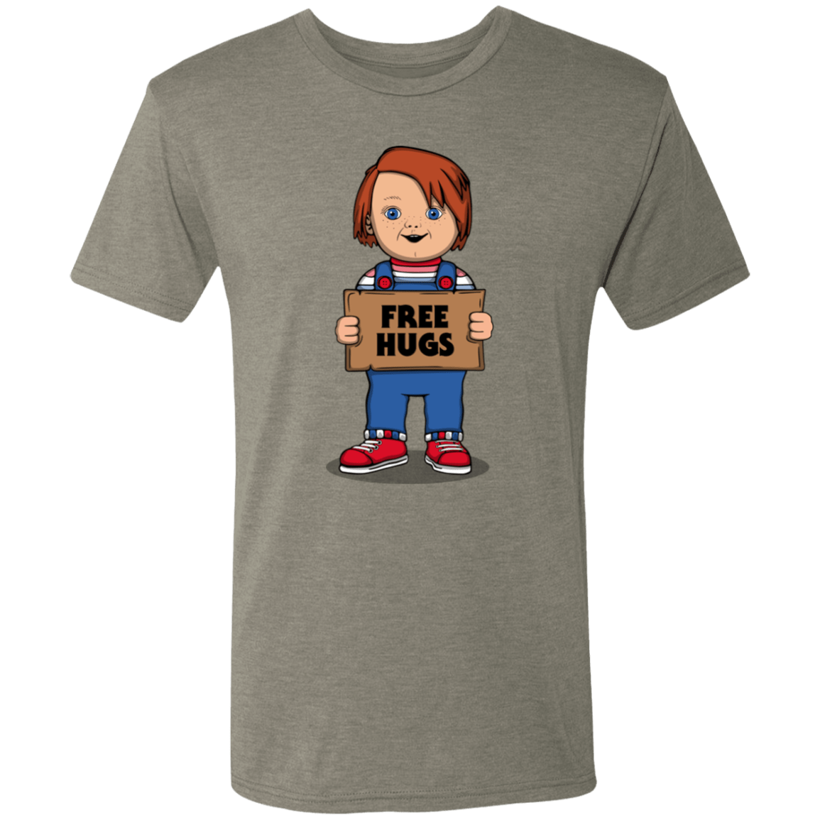 T-Shirts Venetian Grey / S Chucky Free Hugs Men's Triblend T-Shirt