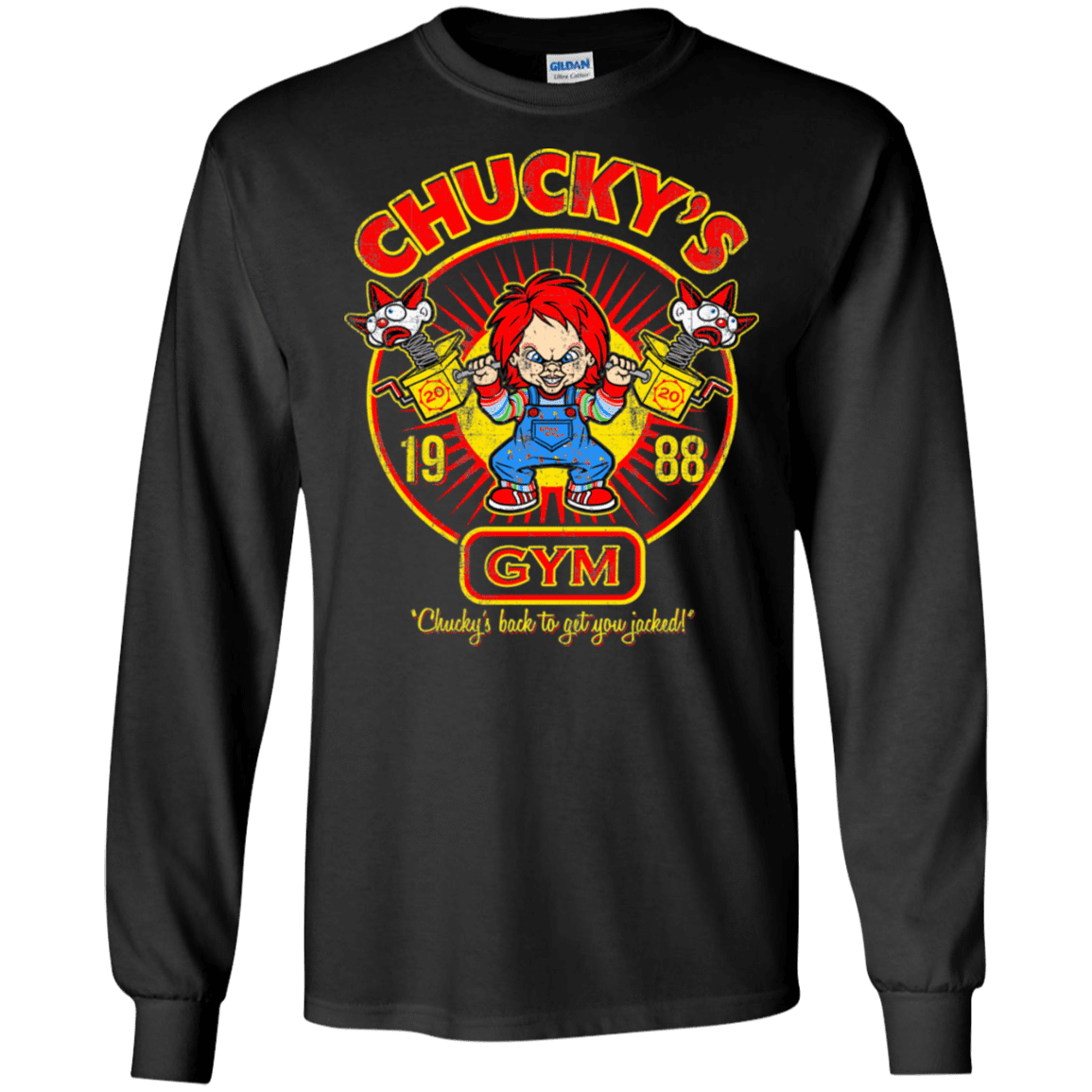 T-Shirts Black / S Chucky Gym Tee Good Guy Men's Long Sleeve T-Shirt