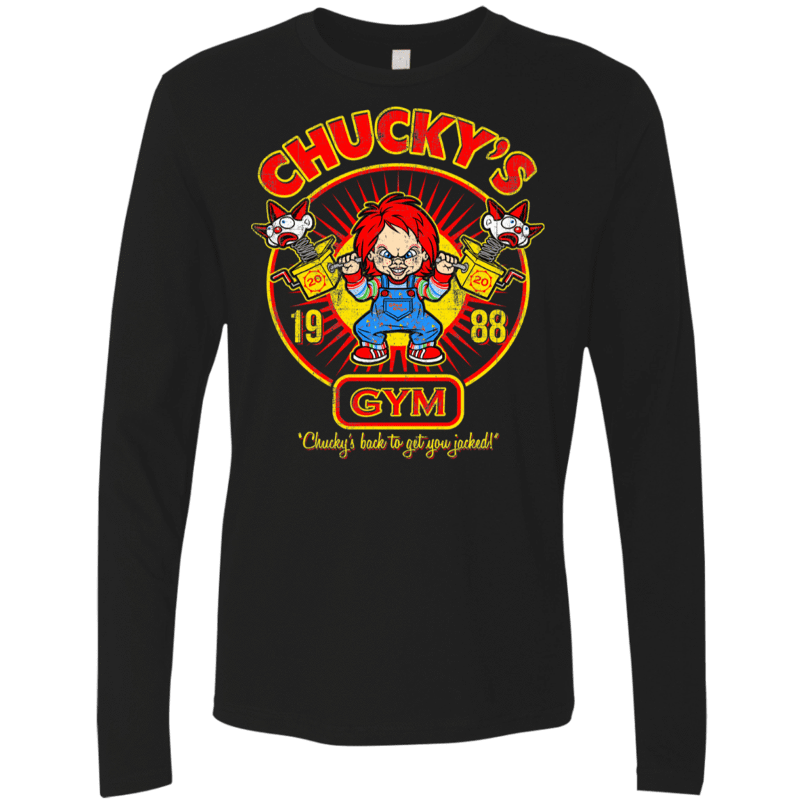 T-Shirts Black / S Chucky Gym Tee Good Guy Men's Premium Long Sleeve