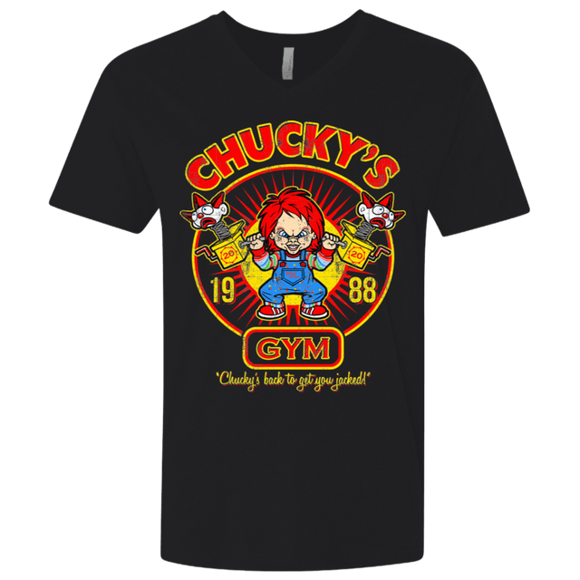 T-Shirts Black / X-Small Chucky Gym Tee Good Guy Men's Premium V-Neck