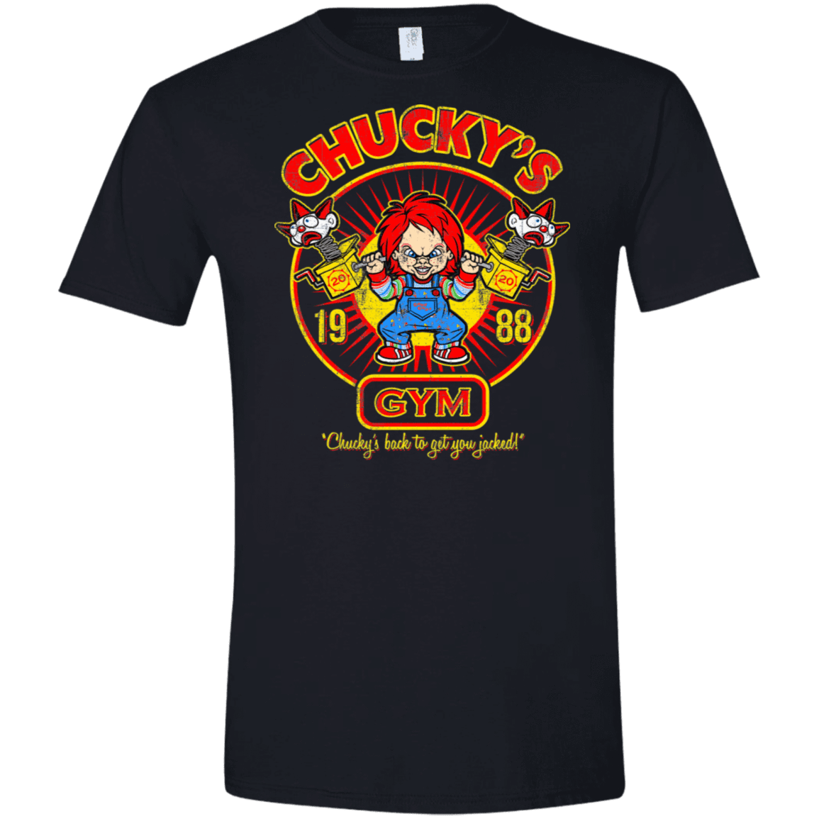 T-Shirts Black / X-Small Chucky Gym Tee Good Guy Men's Semi-Fitted Softstyle