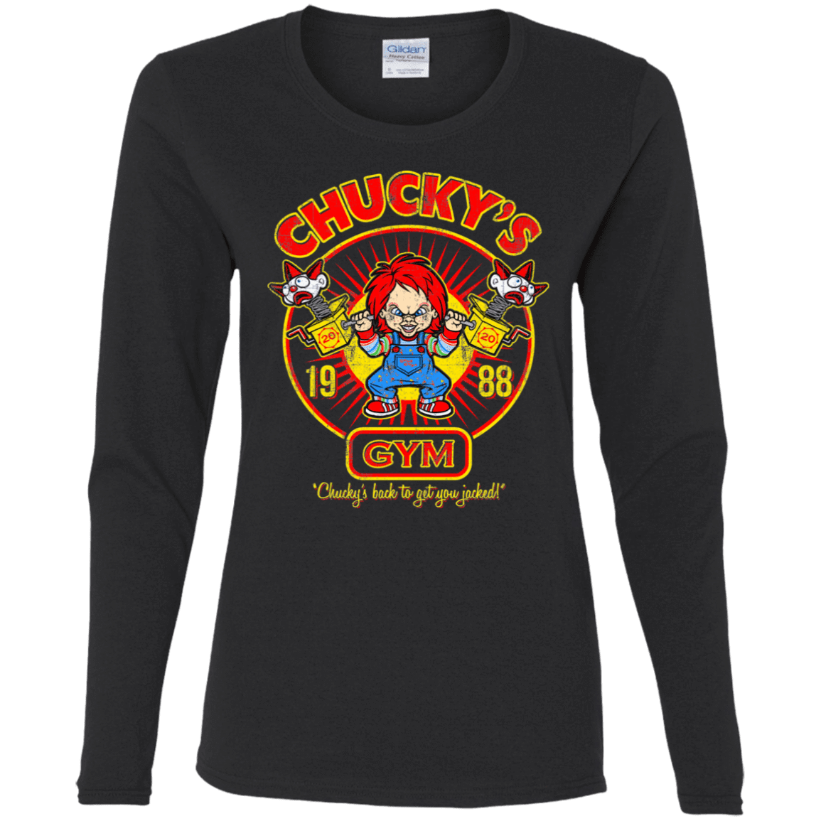 T-Shirts Black / S Chucky Gym Tee Good Guy Women's Long Sleeve T-Shirt