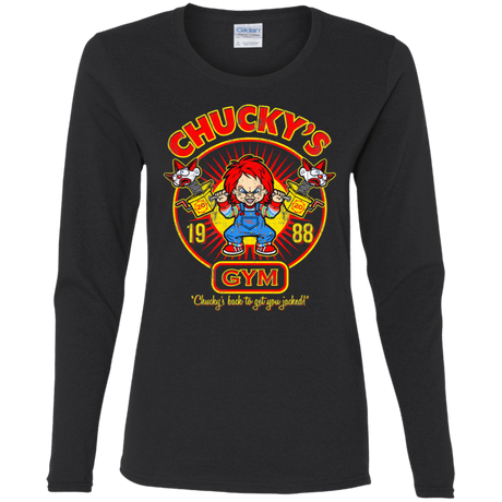 T-Shirts Black / S Chucky Gym Tee Good Guy Women's Long Sleeve T-Shirt