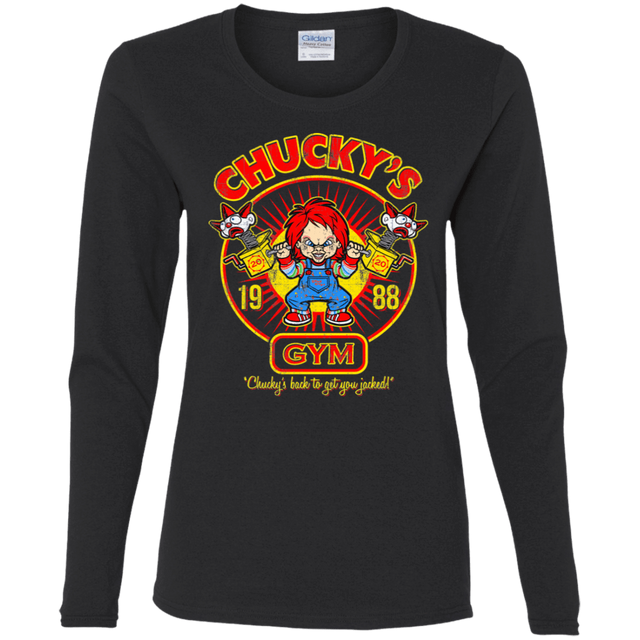 T-Shirts Black / S Chucky Gym Tee Good Guy Women's Long Sleeve T-Shirt