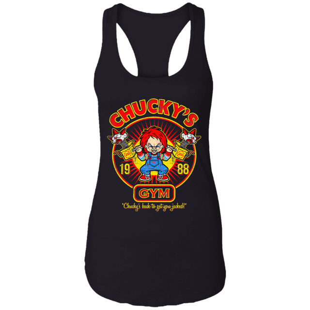 T-Shirts Black / X-Small Chucky Gym Tee Good Guy Women's Racerback Tank