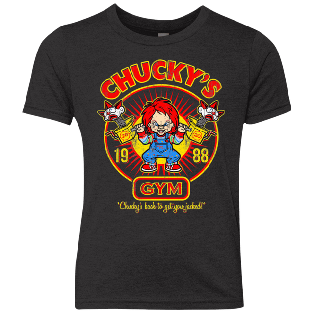 T-Shirts Vintage Black / YXS Chucky Gym Tee Good Guy Youth Triblend T-Shirt