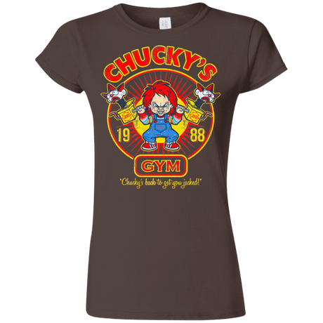 T-Shirts Dark Chocolate / S Chucky's Gym Junior Slimmer-Fit T-Shirt