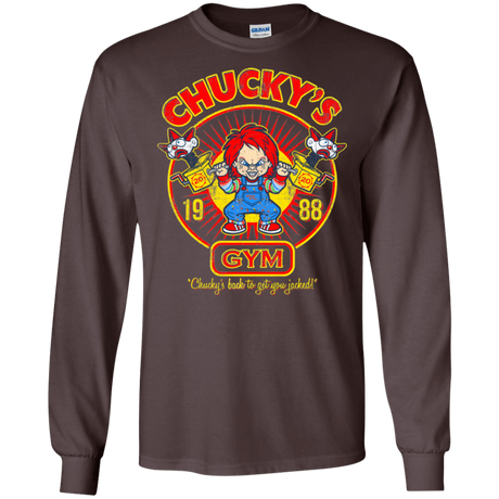 T-Shirts Dark Chocolate / S Chucky's Gym Men's Long Sleeve T-Shirt