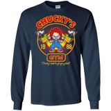 T-Shirts Navy / S Chucky's Gym Men's Long Sleeve T-Shirt