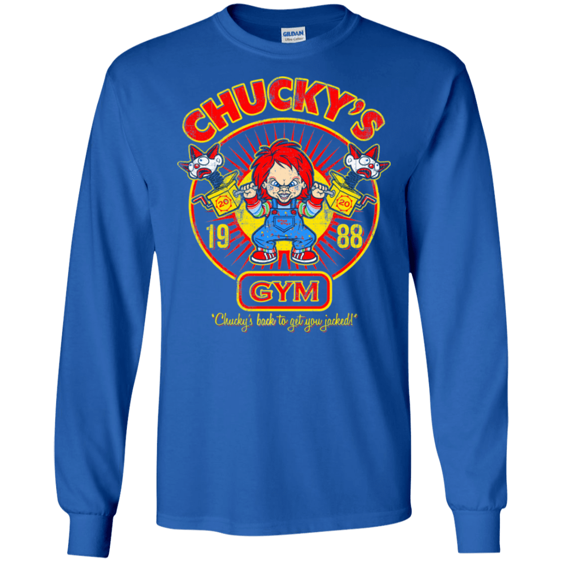 T-Shirts Royal / S Chucky's Gym Men's Long Sleeve T-Shirt