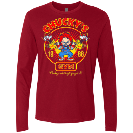 T-Shirts Cardinal / S Chucky's Gym Men's Premium Long Sleeve