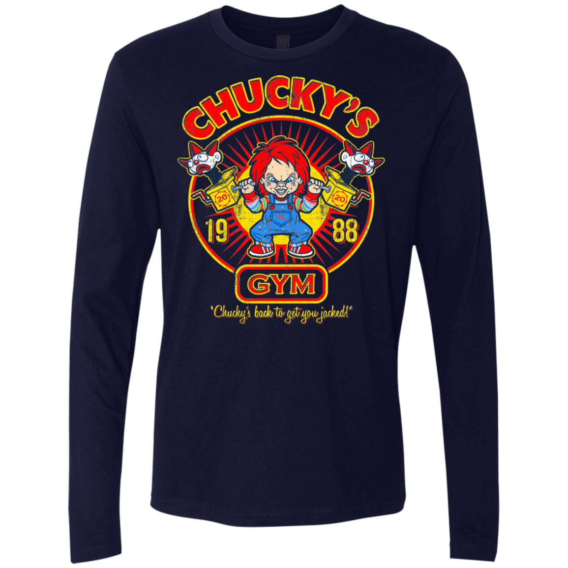 T-Shirts Midnight Navy / S Chucky's Gym Men's Premium Long Sleeve